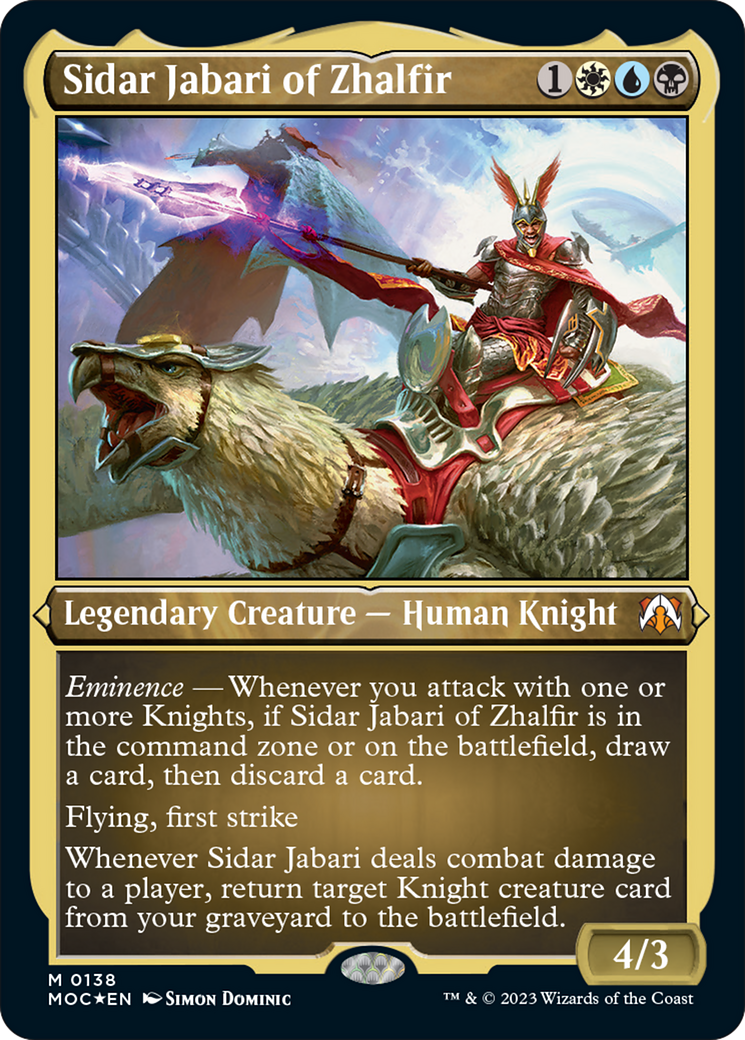 Sidar Jabari of Zhalfir (Display Commander) [March of the Machine Commander] MTG Single Magic: The Gathering | Red Claw Gaming