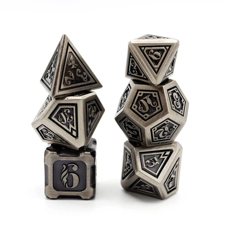 Alchemist Metals: Iron - Metal RPG Dice Set Dice & Counters Foam Brain Games | Red Claw Gaming