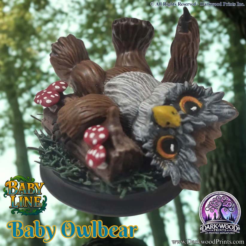 Darkwood Prints - Baby Owlbear Minatures Darkwood Prints | Red Claw Gaming