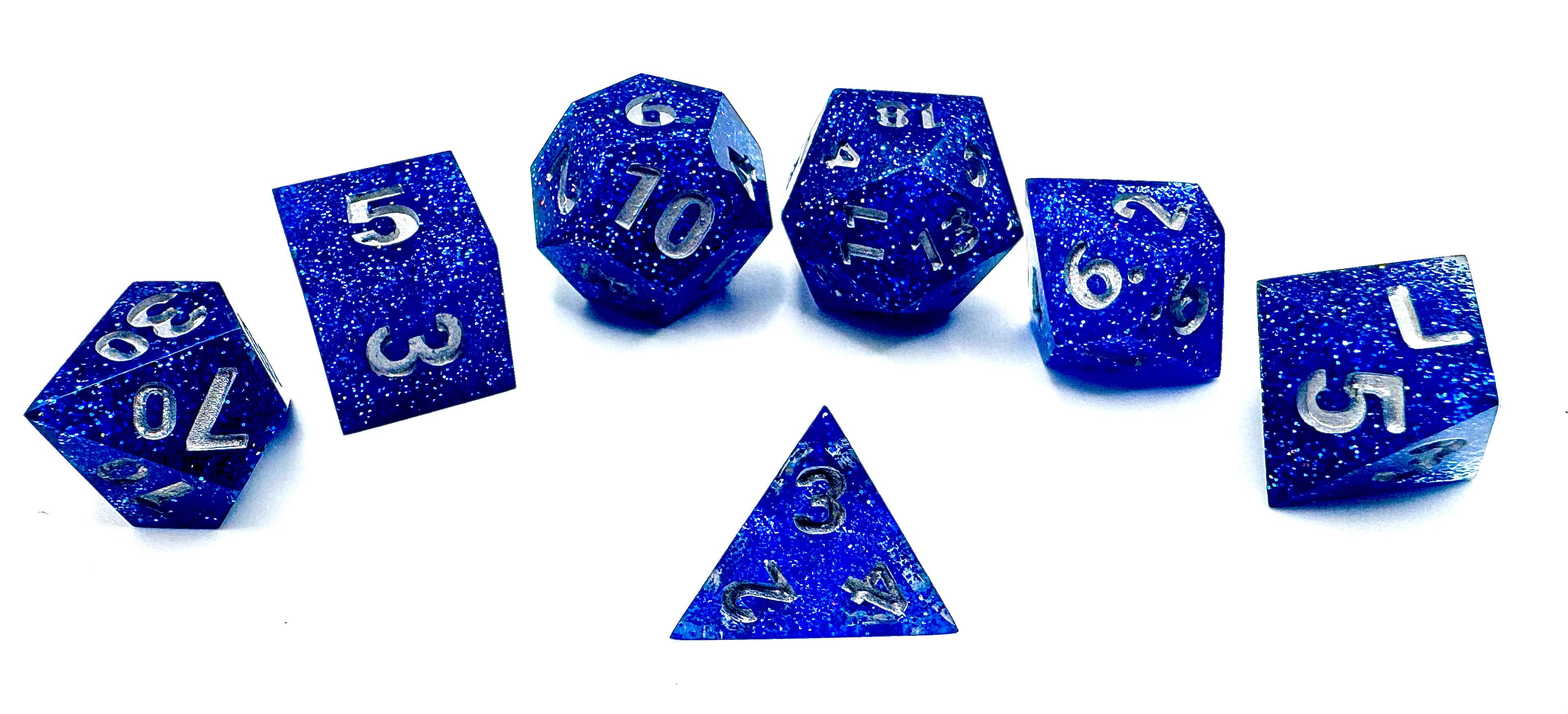 Siren's Forge - Blue Glitter Bomb Dice Set | Red Claw Gaming