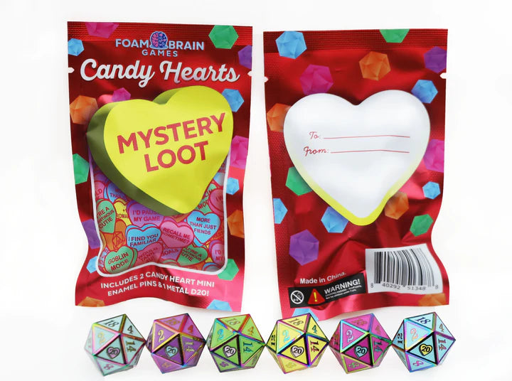 Mystery Loot: Candy Heart Dice & Counters Foam Brain Games    | Red Claw Gaming