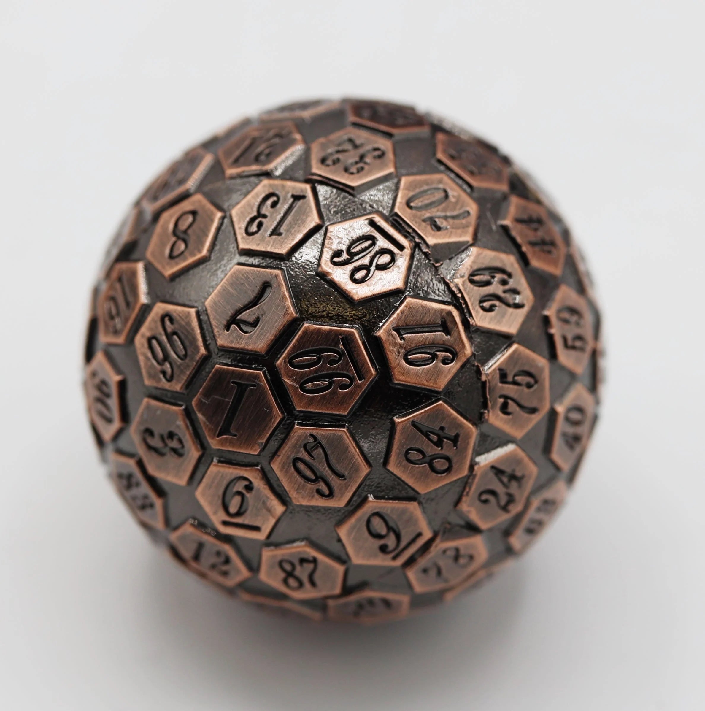 45MM METAL D100 - COPPER Dice & Counters Foam Brain Games    | Red Claw Gaming