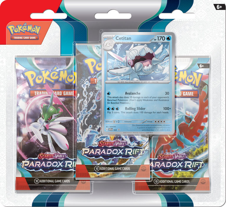 POKEMON PARADOX RIFT 3 BOOSTER PACKS WITH PROMO CARD Pokemon Nintendo | Red Claw Gaming
