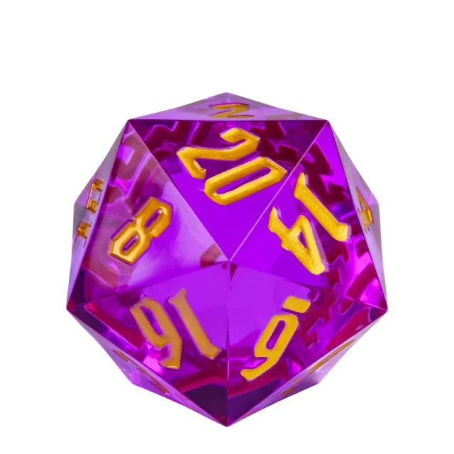 55MM TITAN D20 Dice & Counters Foam Brain Games Romantic Interlude - Pink and Gold   | Red Claw Gaming