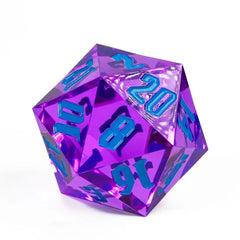 55MM TITAN D20 Dice & Counters Foam Brain Games Envy - Purple and Blue   | Red Claw Gaming