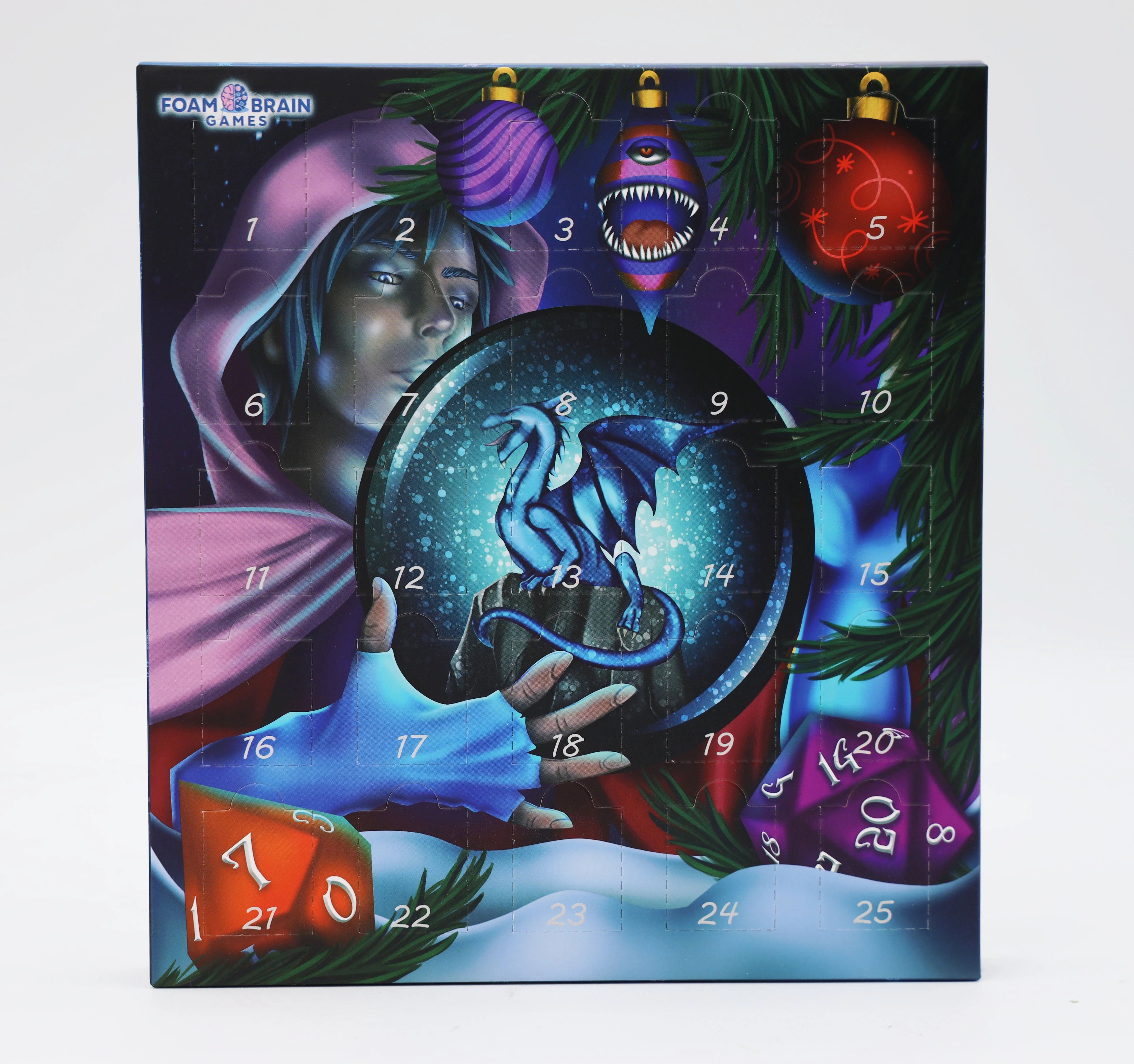 DICE ADVENT CALENDAR 2023 Dice & Counters Foam Brain Games    | Red Claw Gaming