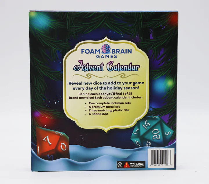 FOAM BRAIN DICE ADVENT CALENDAR Dice & Counters Foam Brain Games | Red Claw Gaming