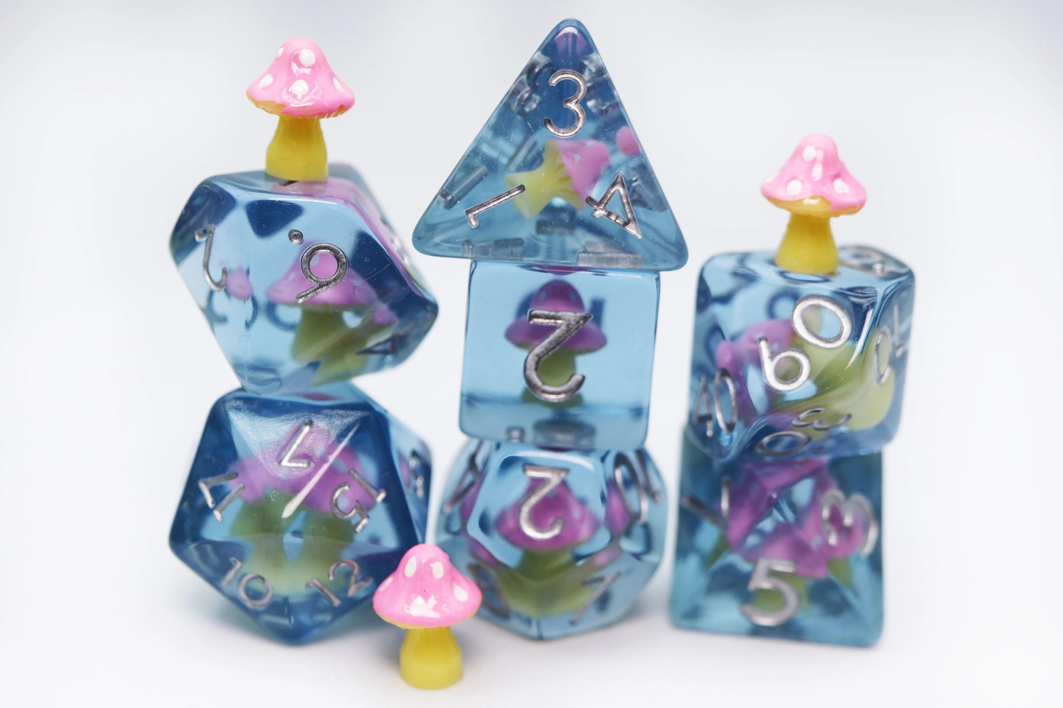 PINK MUSHROOM RPG DICE SET Dice & Counters Foam Brain Games    | Red Claw Gaming