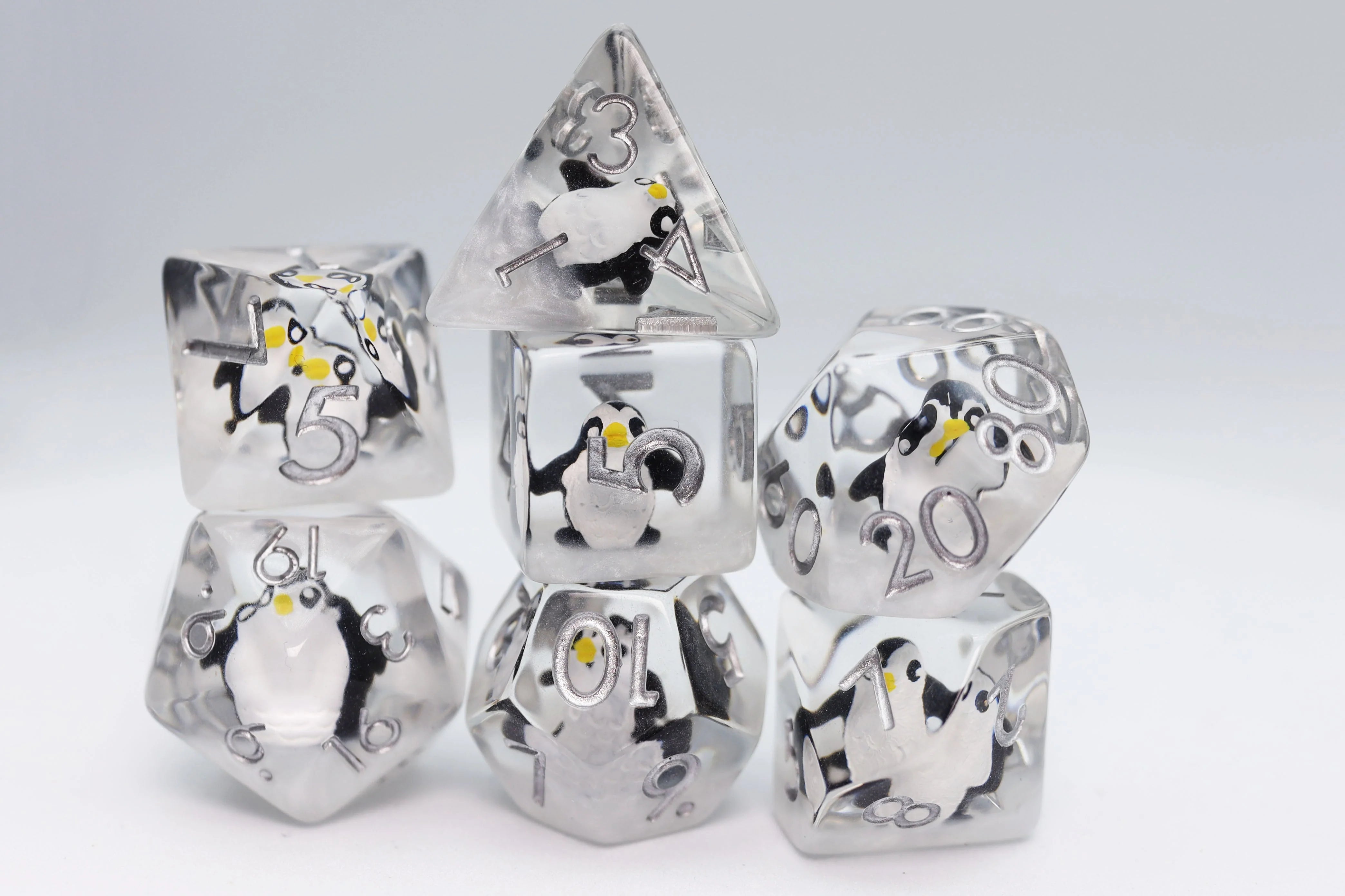 BABY PENGUIN RPG DICE SET Dice & Counters Foam Brain Games    | Red Claw Gaming
