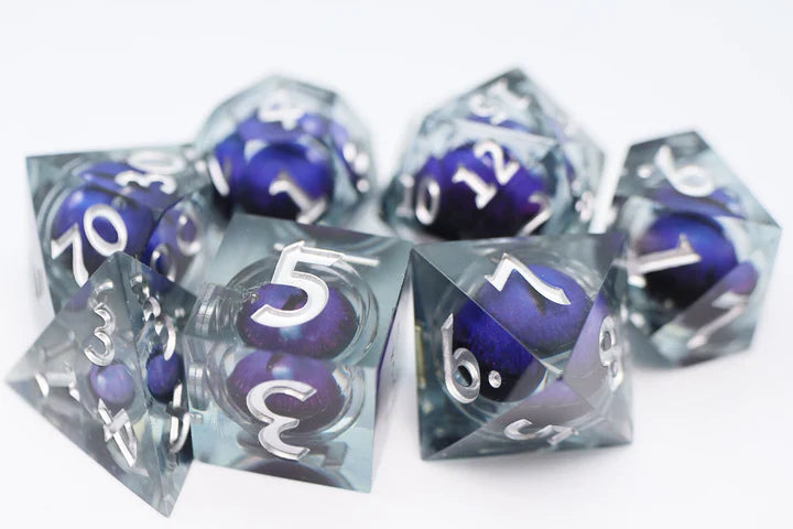 SHARP EDGE MOVING EYE RPG DICE SET - PURPLE CYCLOPS Dice & Counters Foam Brain Games    | Red Claw Gaming