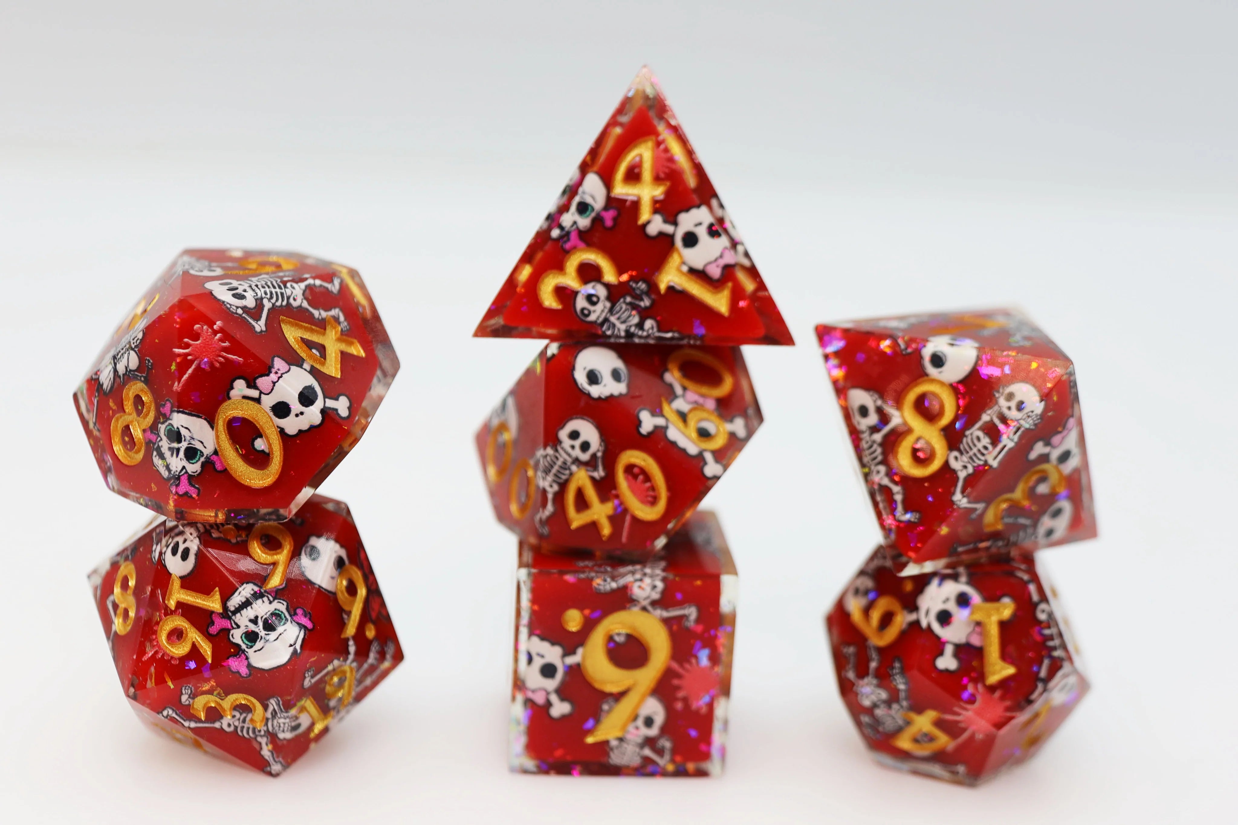 Some Body to Love: Sharp Edge Decal RPG Dice Set | Red Claw Gaming