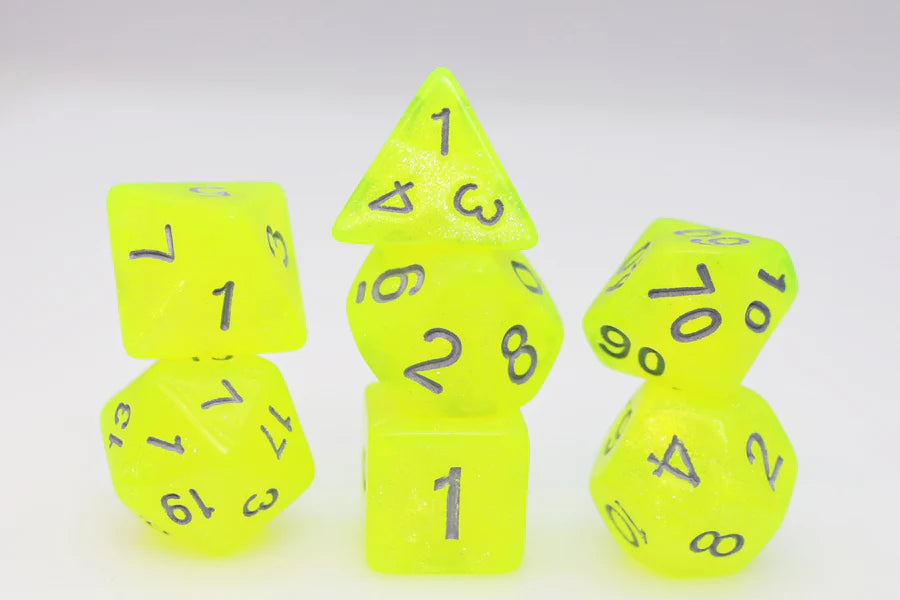 Radioactive Lemonade RPG Dice Set Dice & Counters Foam Brain Games | Red Claw Gaming