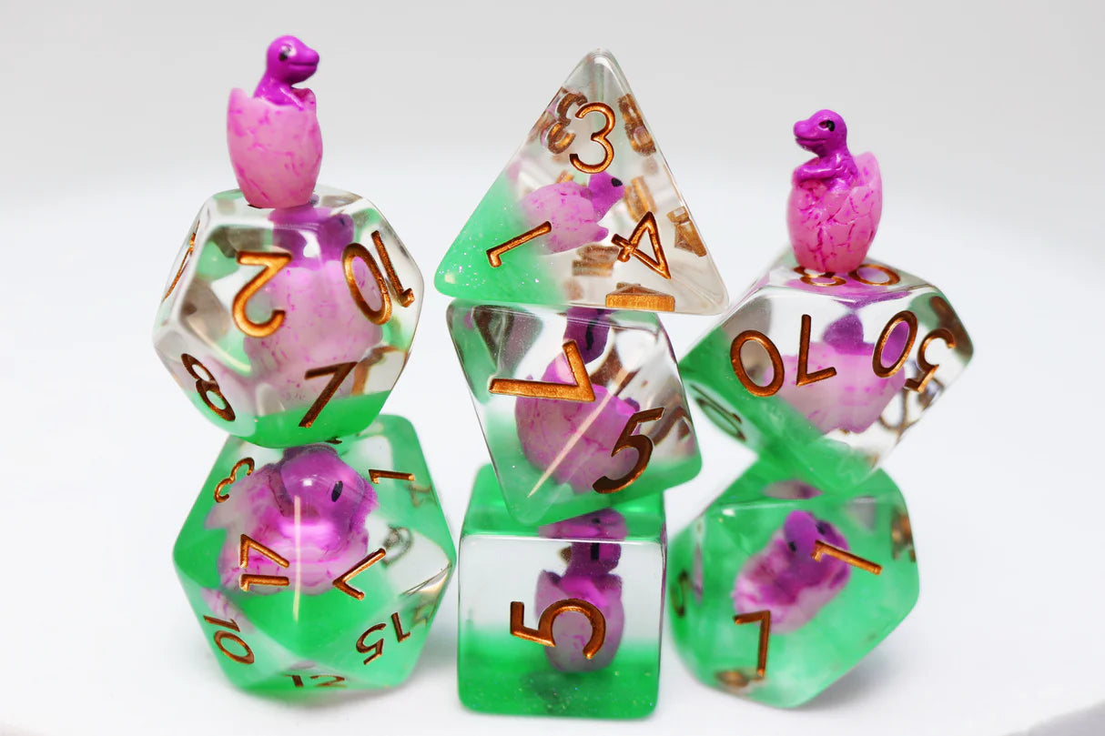 Enchanted Dragon Hatchlings RPG Dice Set Dice & Counters Foam Brain Games | Red Claw Gaming