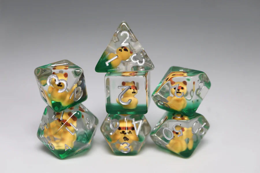 Baby Raccoon RPG Dice Set Dice & Counters Foam Brain Games | Red Claw Gaming