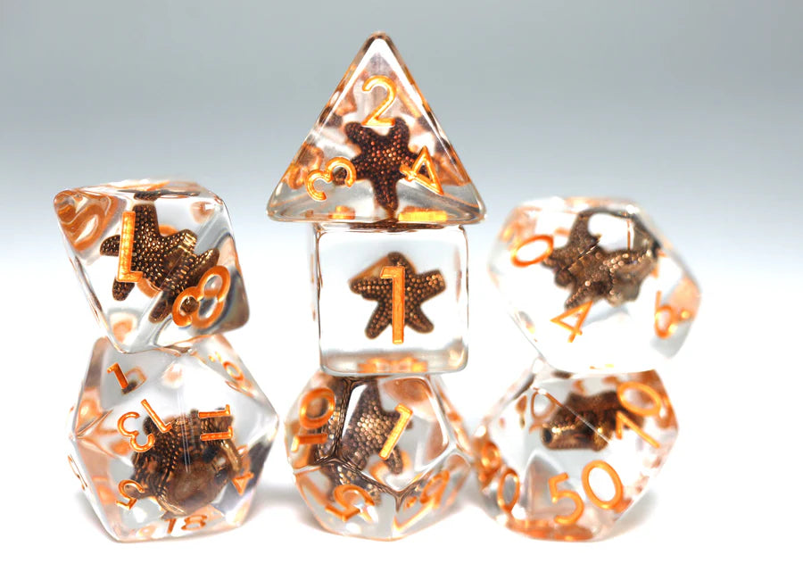 Solid SeaStar RPG Dice Set Dice & Counters Foam Brain Games | Red Claw Gaming