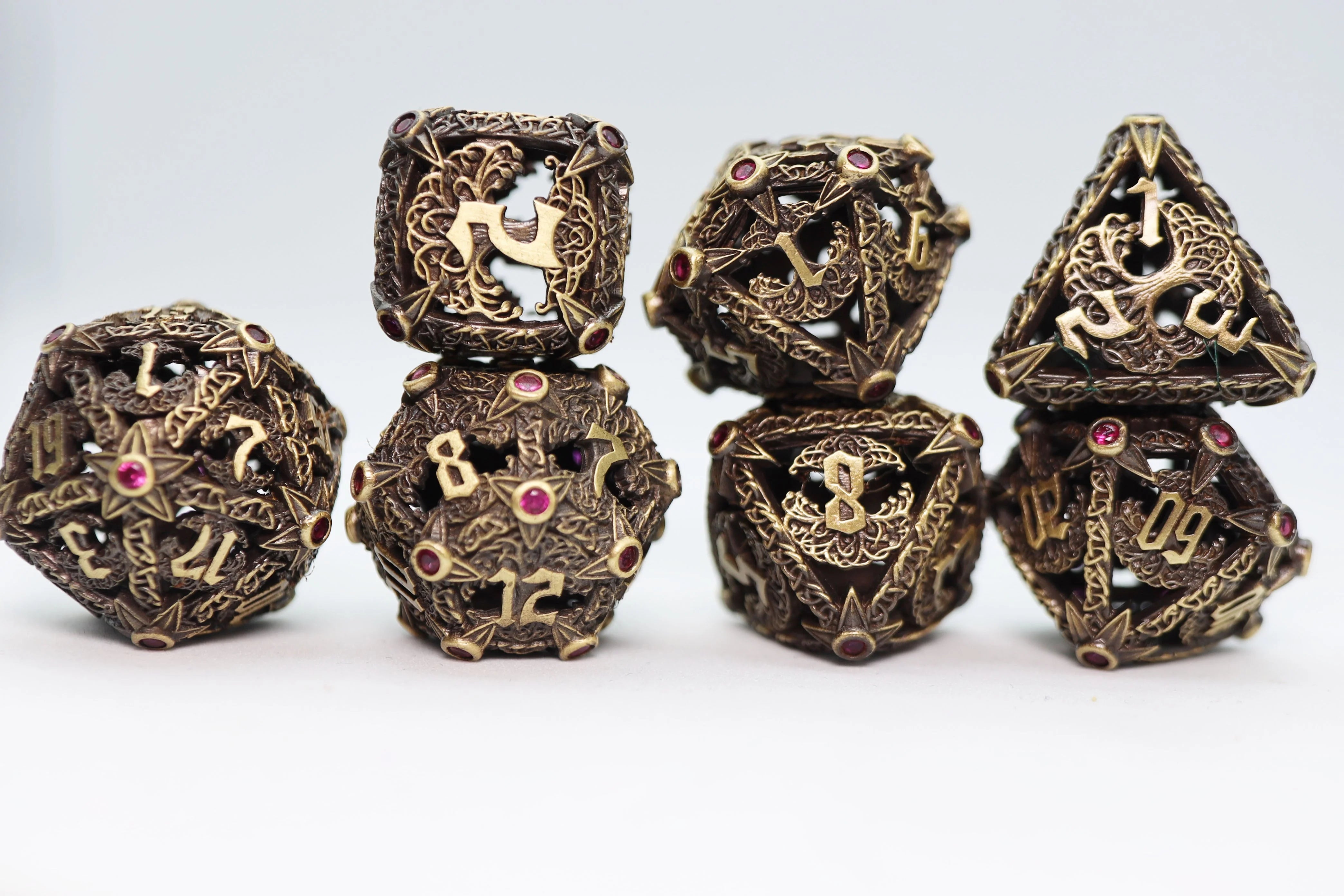 TREE OF COMPASSION - RPG HOLLOW METAL DICE SET Dice & Counters Foam Brain Games    | Red Claw Gaming