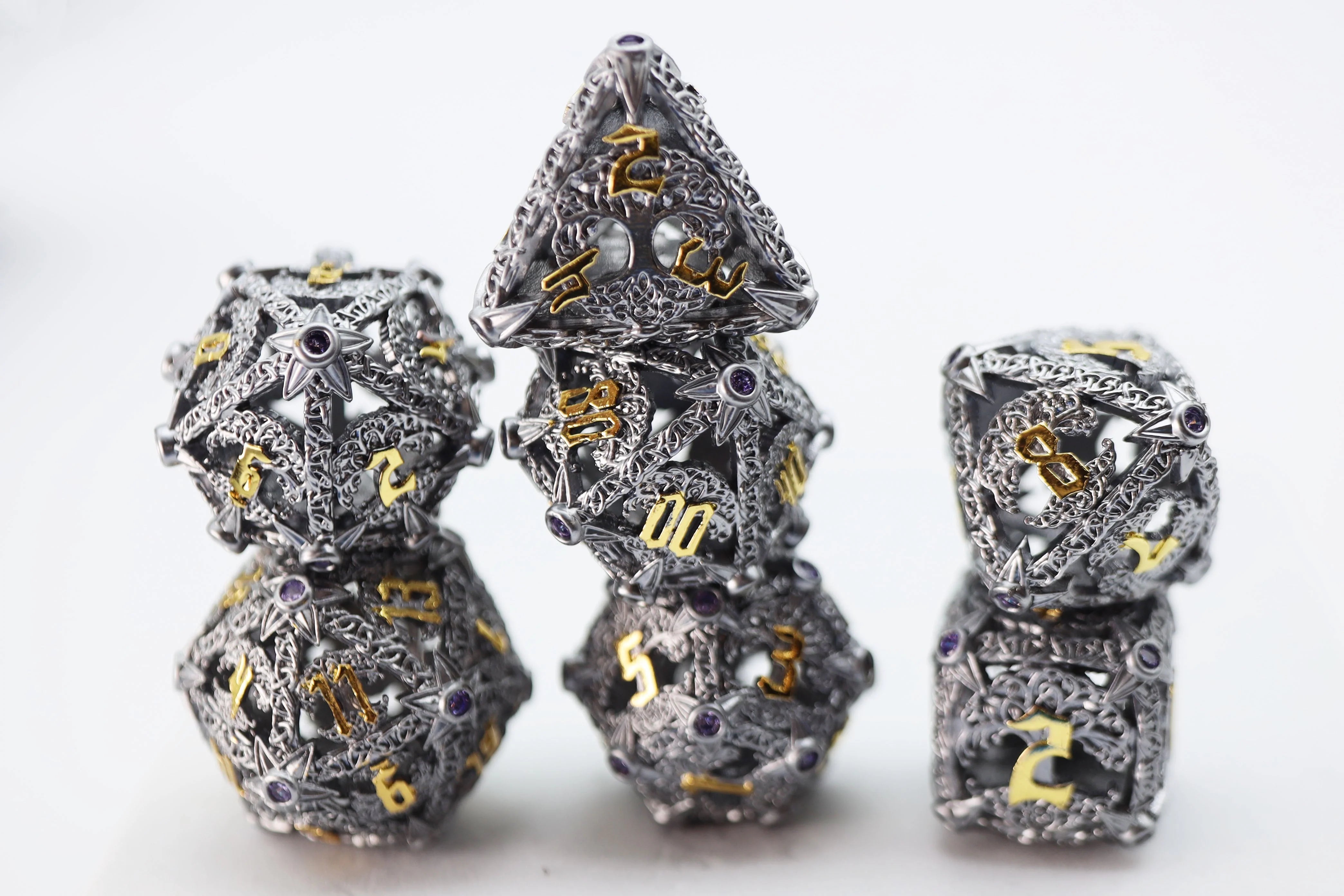 TREE OF PHILOMATHY - RPG HOLLOW METAL DICE SET Dice & Counters Foam Brain Games    | Red Claw Gaming