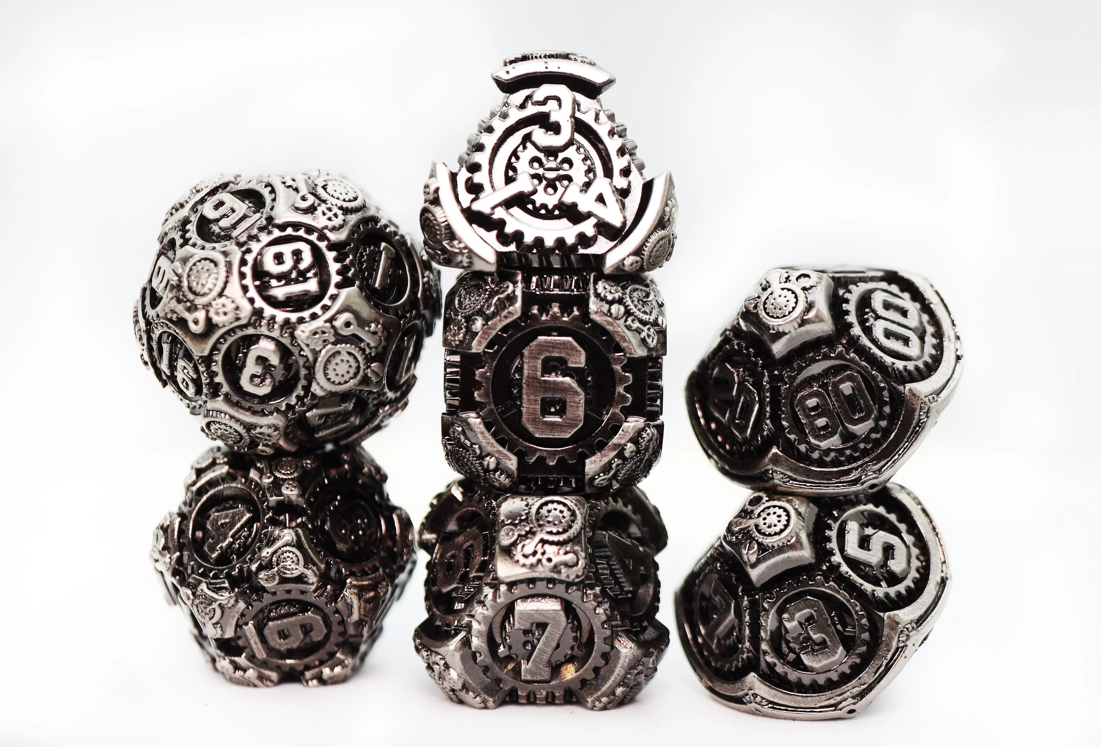 AIRSHIP GEARS: FIERCE FLOTILLA - METAL RPG DICE SET Dice & Counters Foam Brain Games    | Red Claw Gaming