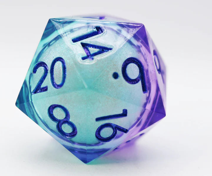 33MM SHARP EDGE LIQUID CORE D20 - FAIRY DUST Dice & Counters Foam Brain Games    | Red Claw Gaming