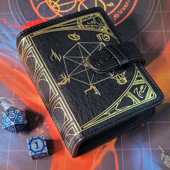 Book of Incantations Spell Card Book: Deluxe Tome Edition with 8 Magic Item Cards | Red Claw Gaming