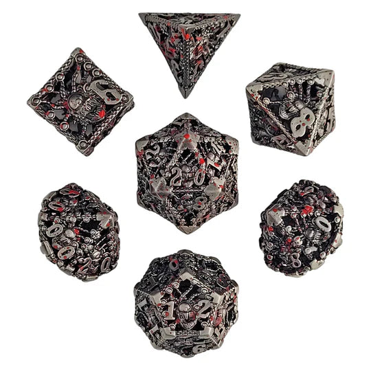 Orox Sees Blood Hollow Metal RPG Dice Set D&D Accessory Forged Gaming    | Red Claw Gaming