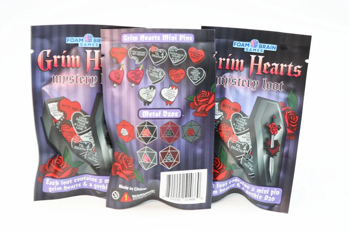 Mystery Loot: Grim Hearts Dice & Counters Foam Brain Games | Red Claw Gaming
