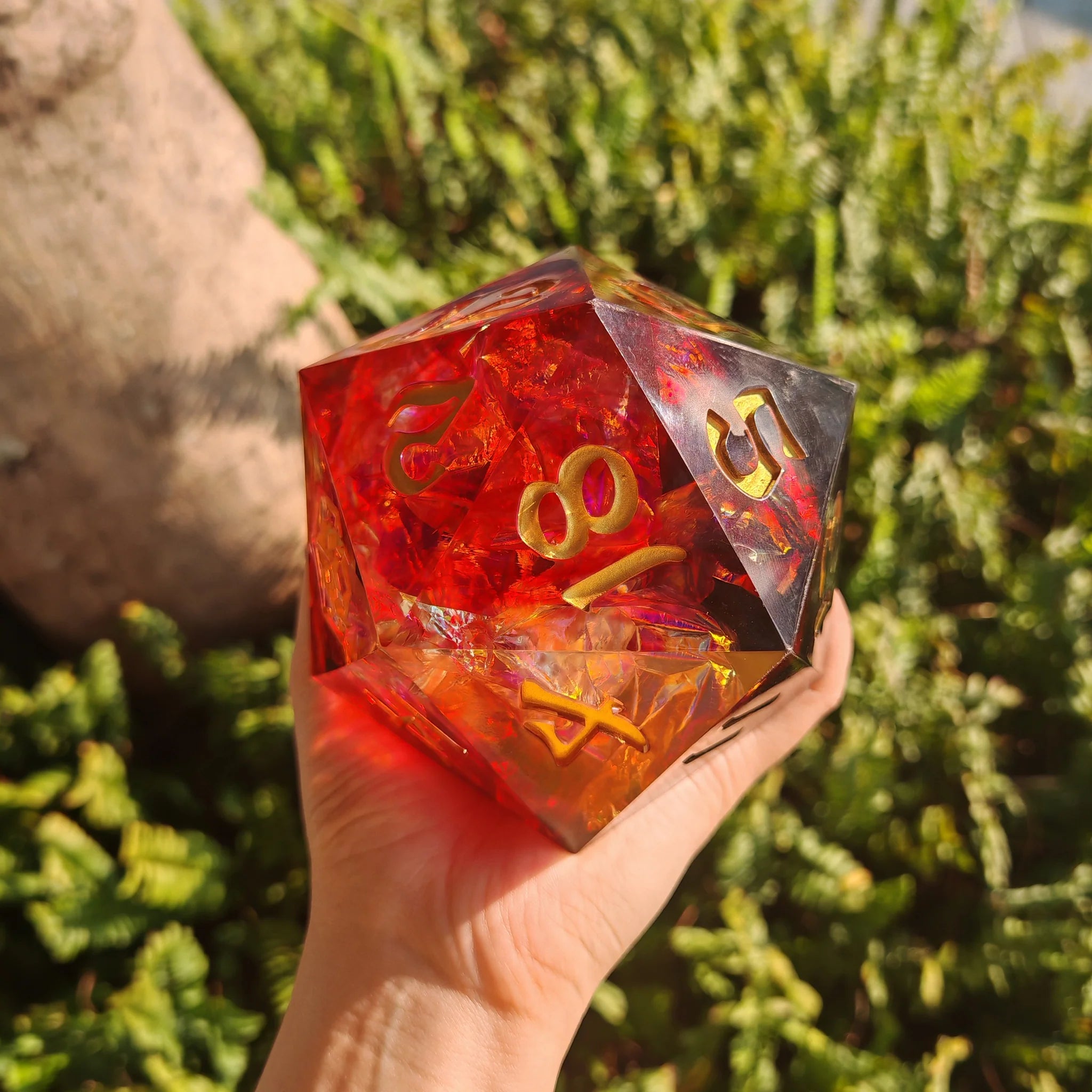 Captured Magic 100mm Chonk D20 - Blood Crystal | Red Claw Gaming