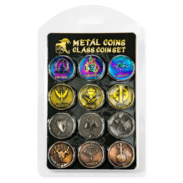 Class Coin set of 12 Dice Hymgho Dice | Red Claw Gaming