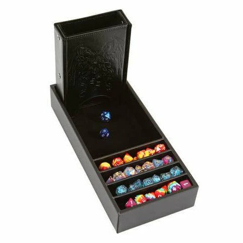 The Citadel Dice Tray and Tower Set D&D Accessory Forged Gaming Black | Red Claw Gaming