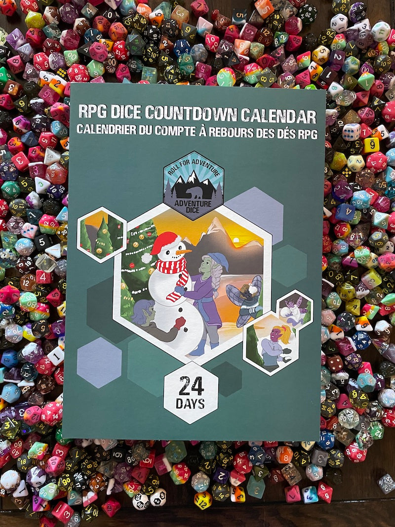 2025 Delux RPG Dice Countdown Calendar Dice & Counters Adventure Dice | Red Claw Gaming