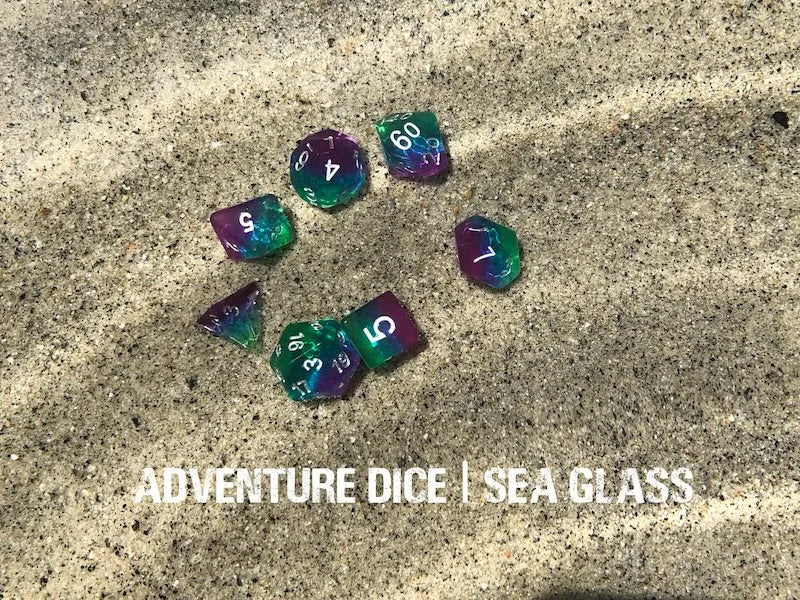Adventure Dice Sea Glass Dice Set Dice & Counters Adventure Dice | Red Claw Gaming