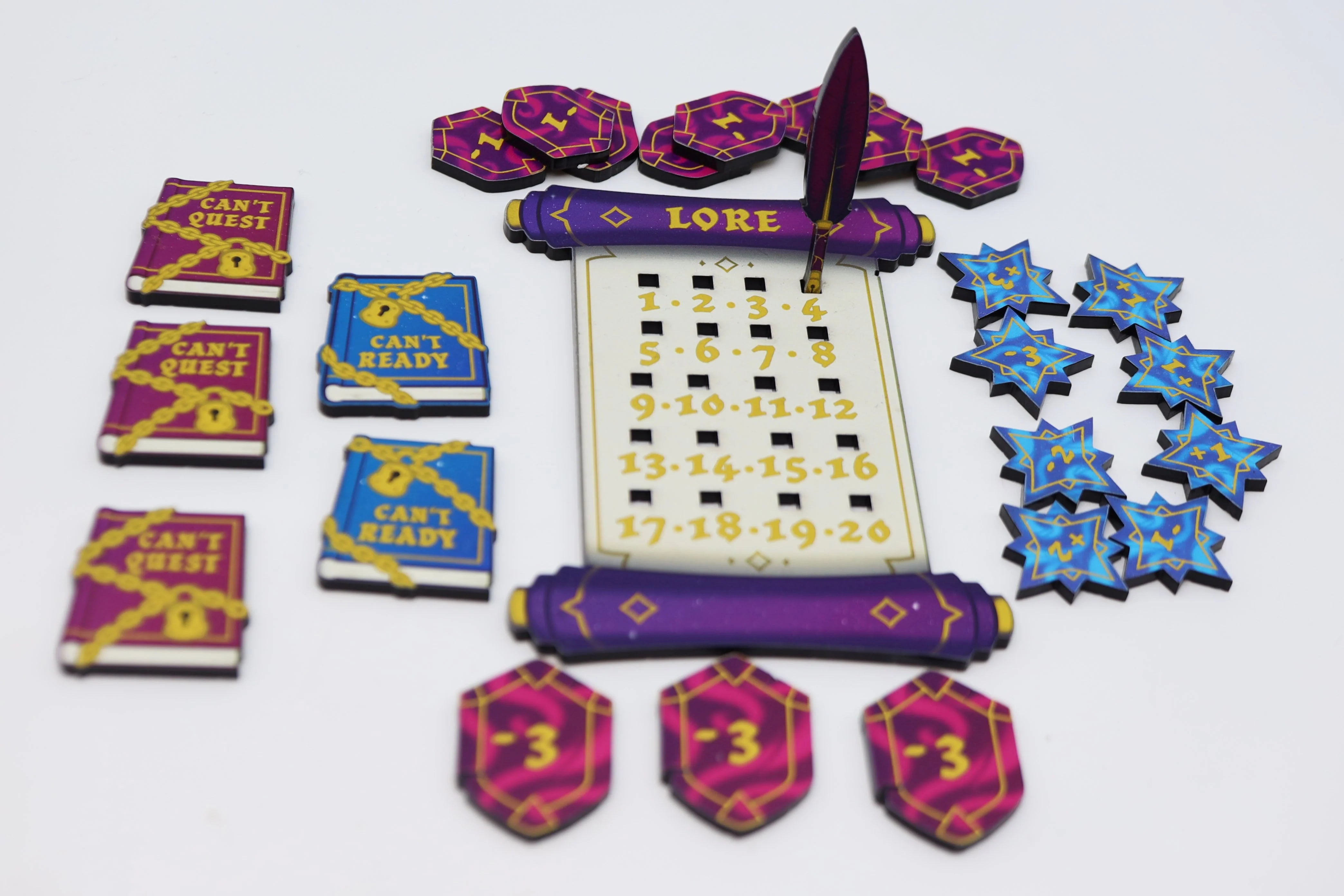 Inkwell Tracking Set Dice & Counters Foam Brain Games    | Red Claw Gaming