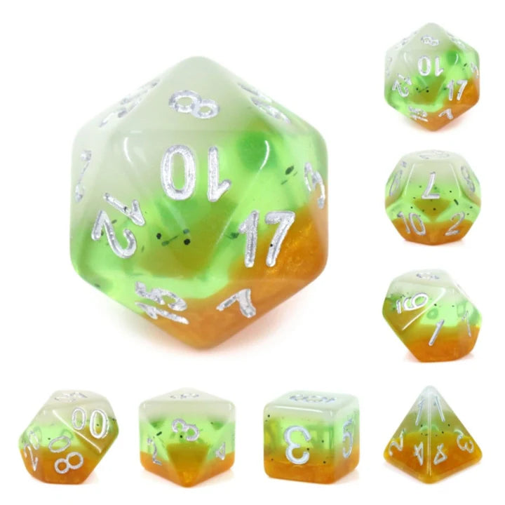 KIWI FRUIT RPG DICE SET Dice & Counters Foam Brain Games    | Red Claw Gaming