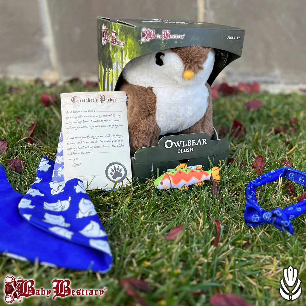 Baby Owlbear, Brown, boxed Stuffy Metal Weave Games    | Red Claw Gaming