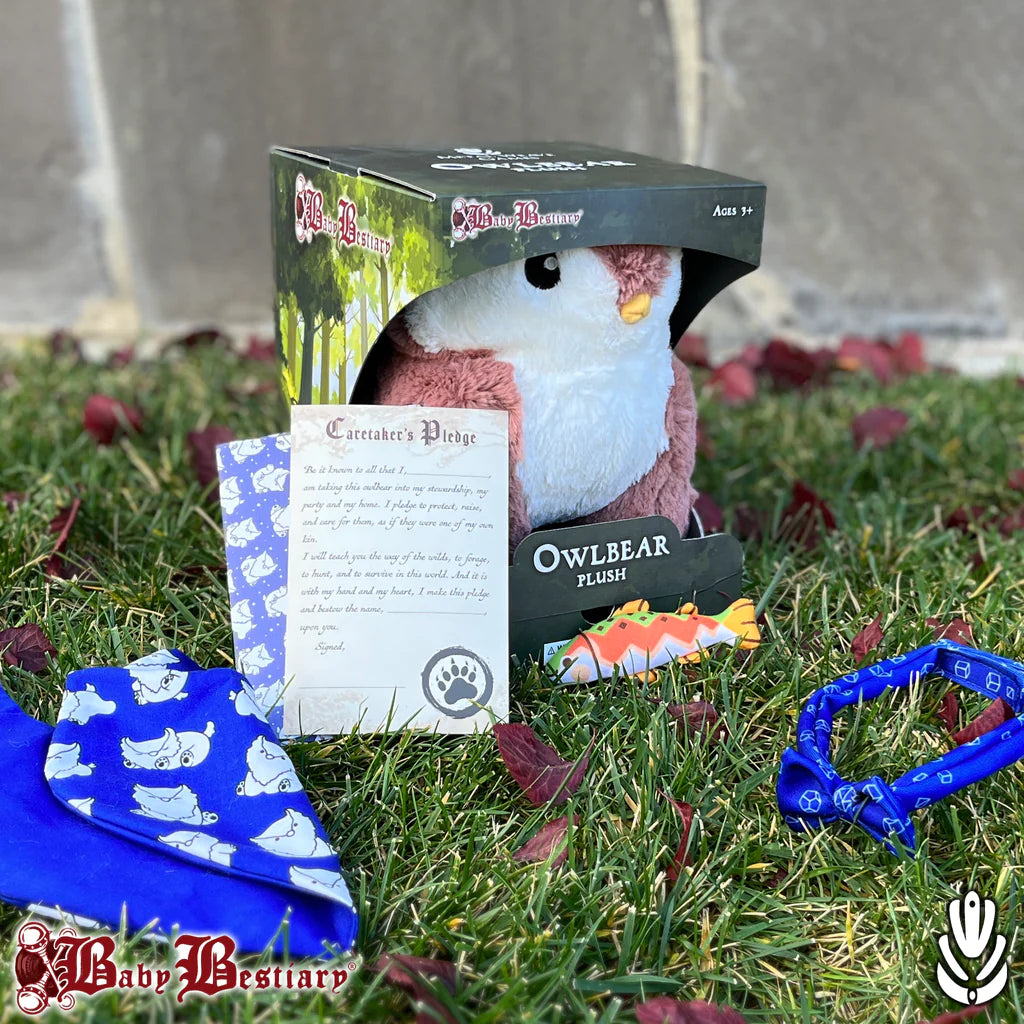 Baby Owlbear, Rose, boxed Stuffy Metal Weave Games    | Red Claw Gaming