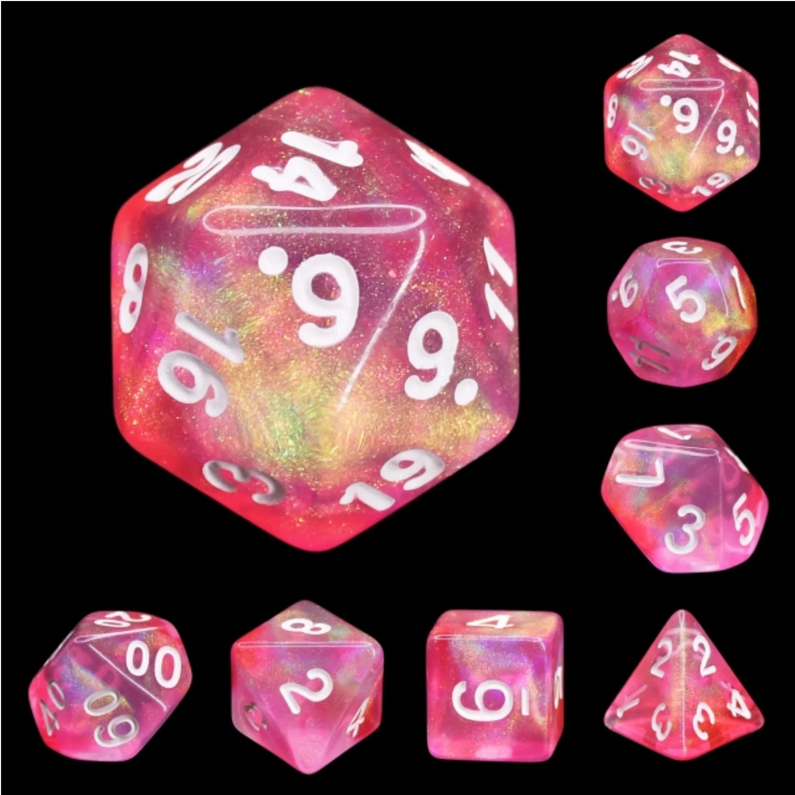 PINK BUNNY RPG DICE SET Dice & Counters Foam Brain Games    | Red Claw Gaming