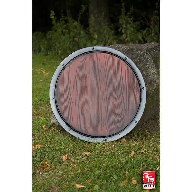 Ready For Battle Round Shield - Wood - 50cm LARP Iron Fortress | Red Claw Gaming