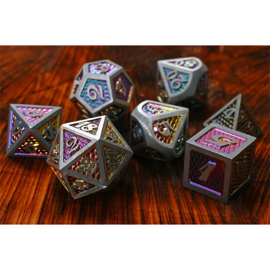 Rainbow Dragon Set of 7 D&D Accessory Forged Gaming    | Red Claw Gaming
