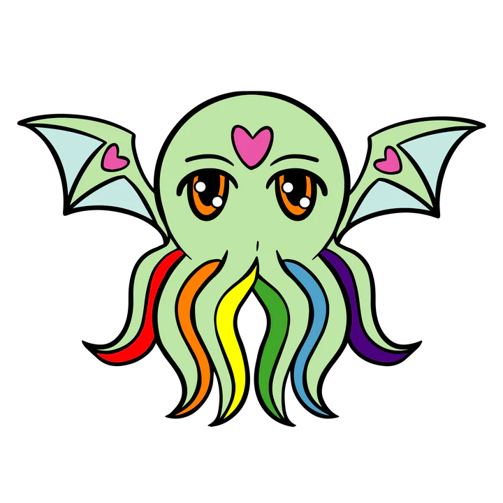 PRIDETHULHU PINS - Rainbow Pins Foam Brain Games    | Red Claw Gaming