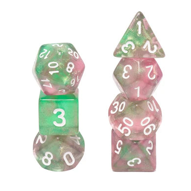 GLOW IN THE DARK - REBIRTH RPG DICE SET Dice & Counters Foam Brain Games    | Red Claw Gaming