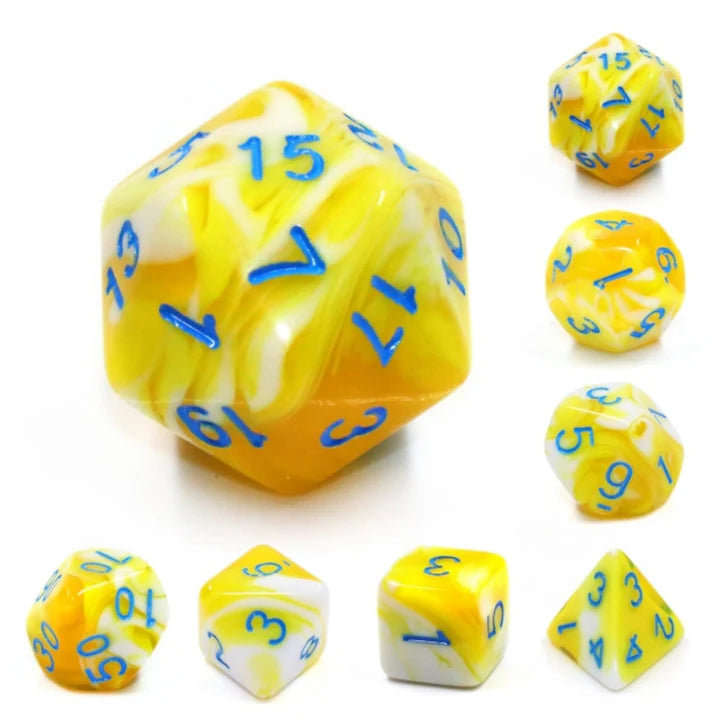 LEMON CREAM RPG DICE SET Dice & Counters Foam Brain Games    | Red Claw Gaming