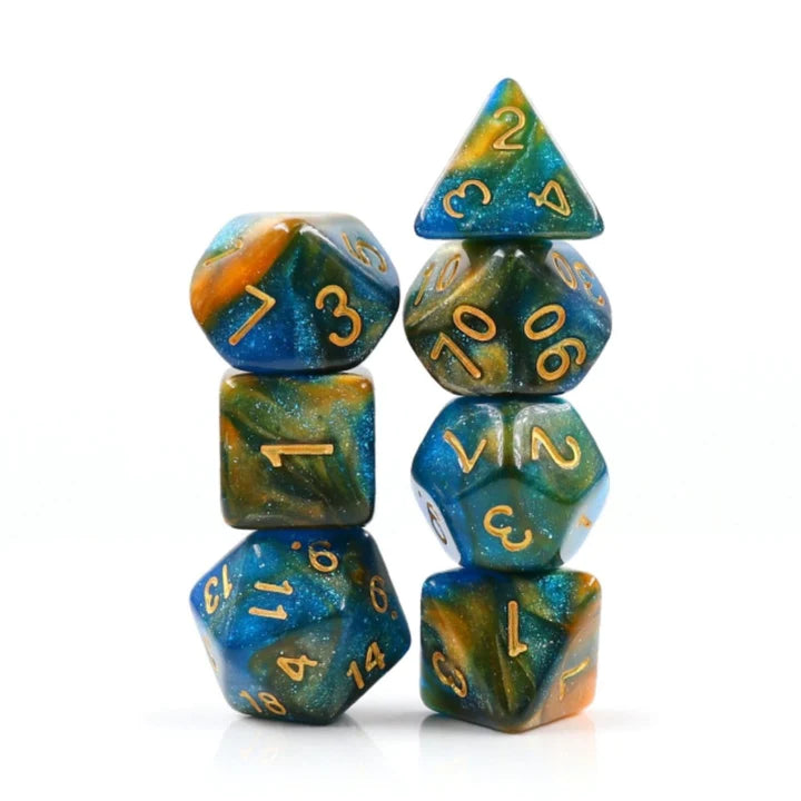 RIVER AT DUSK RPG DICE SET Dice & Counters Foam Brain Games    | Red Claw Gaming