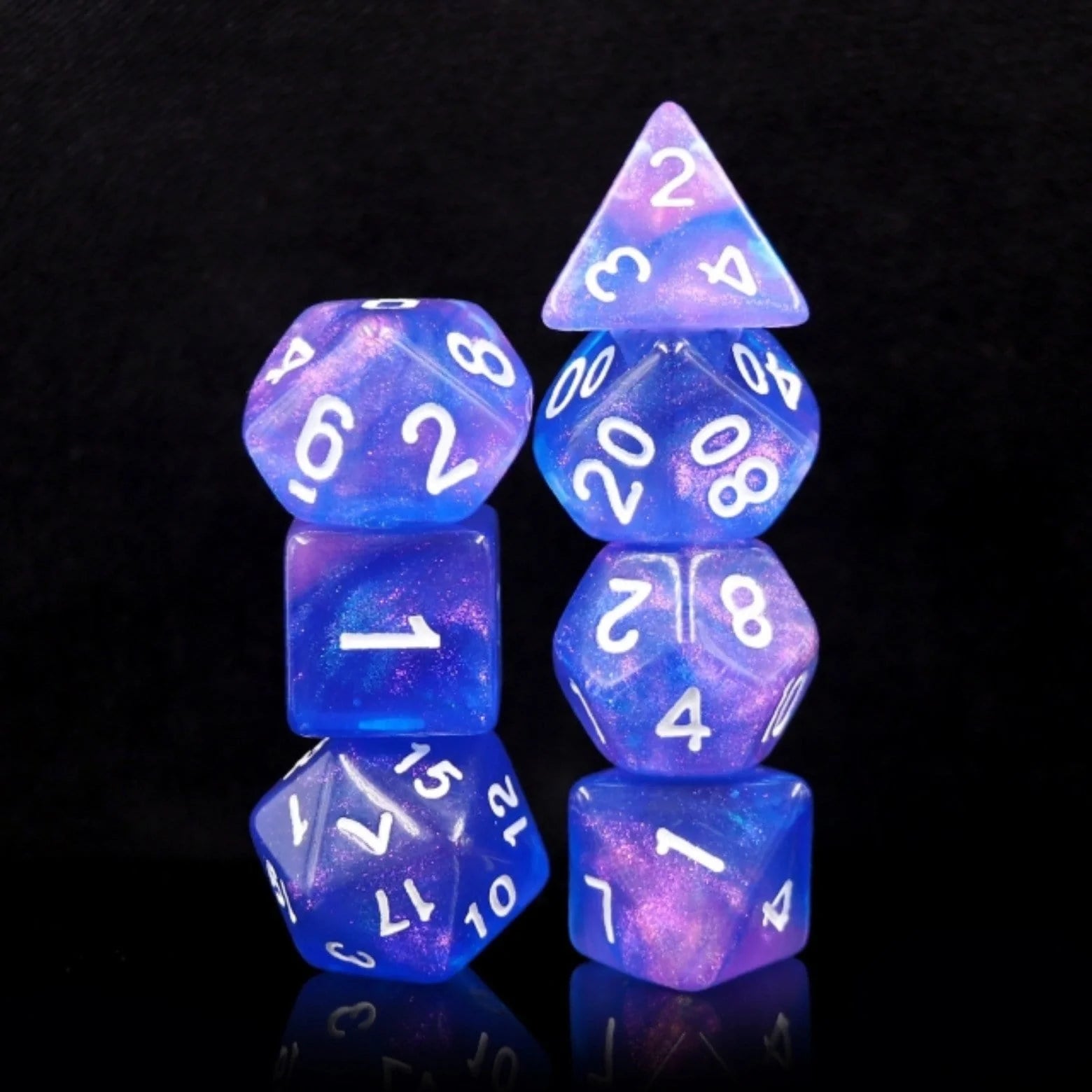 SAPPHIRE PHANTOM RPG DICE SET Dice & Counters Foam Brain Games    | Red Claw Gaming