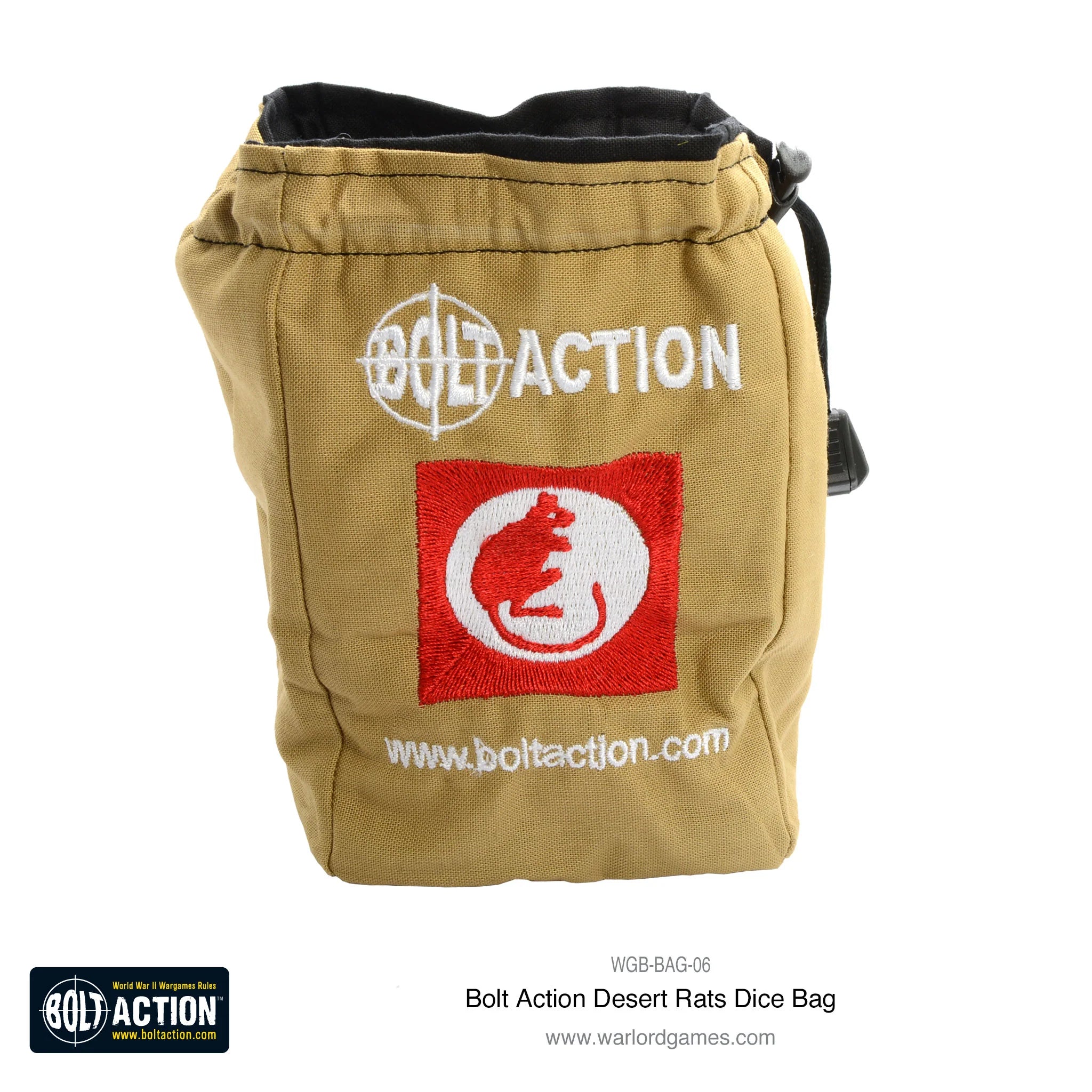 Bolt Action Desert Rat Dice Bag Accessories Warlord Games    | Red Claw Gaming