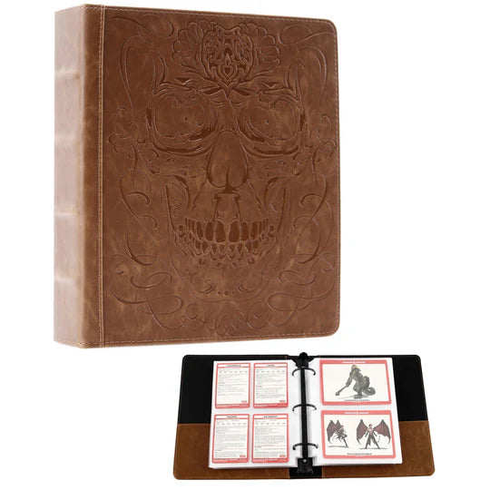 Curiosities Cache - Monster Card Organizer - Skull - Brown D&D Accessory Forged Gaming    | Red Claw Gaming