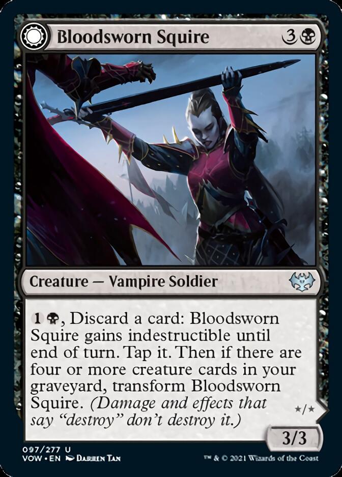 Bloodsworn Squire // Bloodsworn Knight [Innistrad: Crimson Vow] MTG Single Magic: The Gathering | Red Claw Gaming