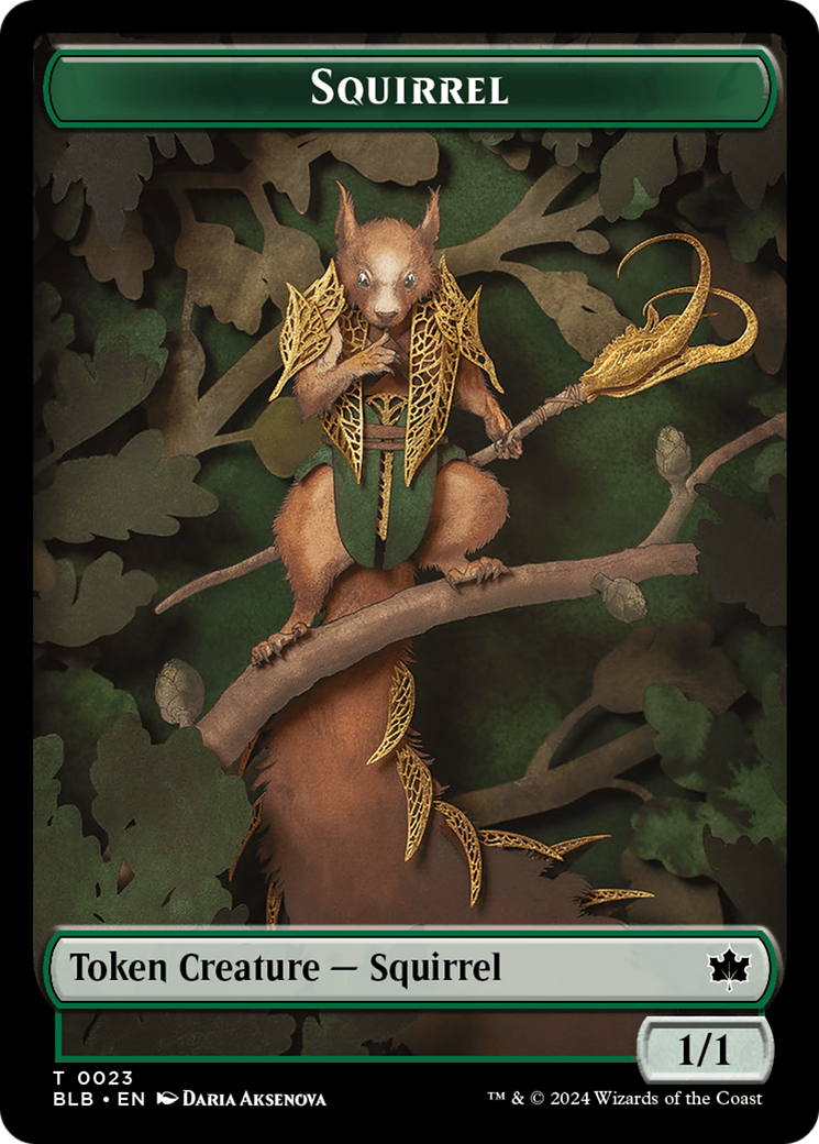 Squirrel // Starscape Cleric Double-Sided Token [Bloomburrow Tokens] MTG Single Magic: The Gathering | Red Claw Gaming
