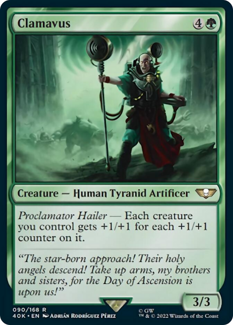 Clamavus (Surge Foil) [Warhammer 40,000] MTG Single Magic: The Gathering | Red Claw Gaming