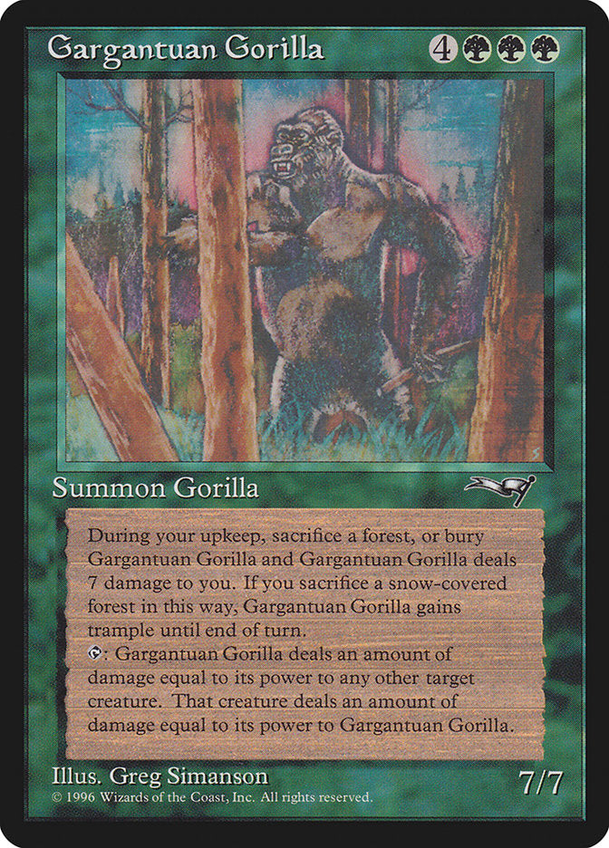 Gargantuan Gorilla [Alliances] MTG Single Magic: The Gathering | Red Claw Gaming
