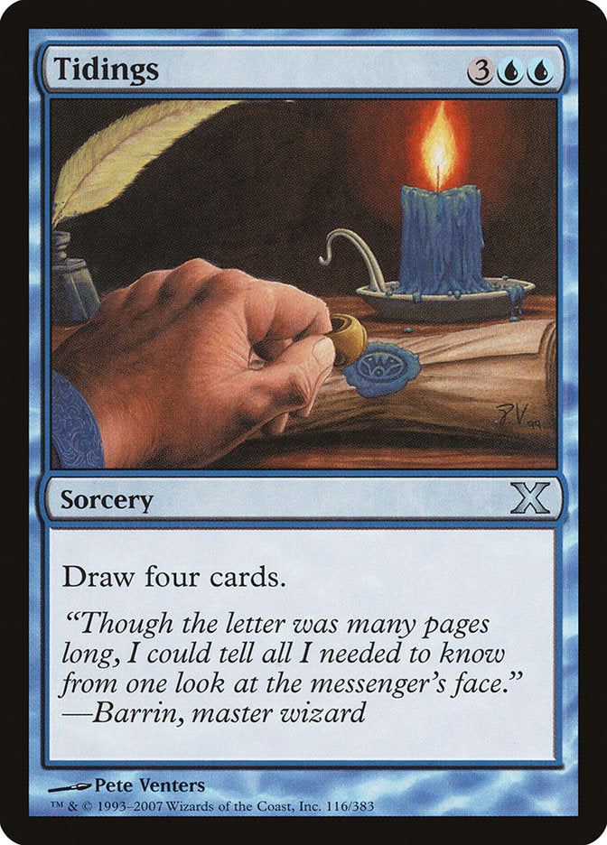 Tidings [Tenth Edition] MTG Single Magic: The Gathering | Red Claw Gaming